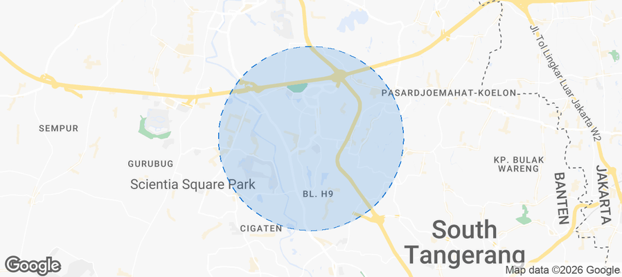 Serpong Utara Airbnb map